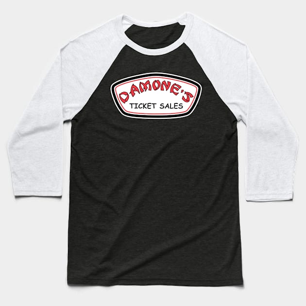 Damone's Ticket Sales - Ron Jon Style Baseball T-Shirt by RetroZest